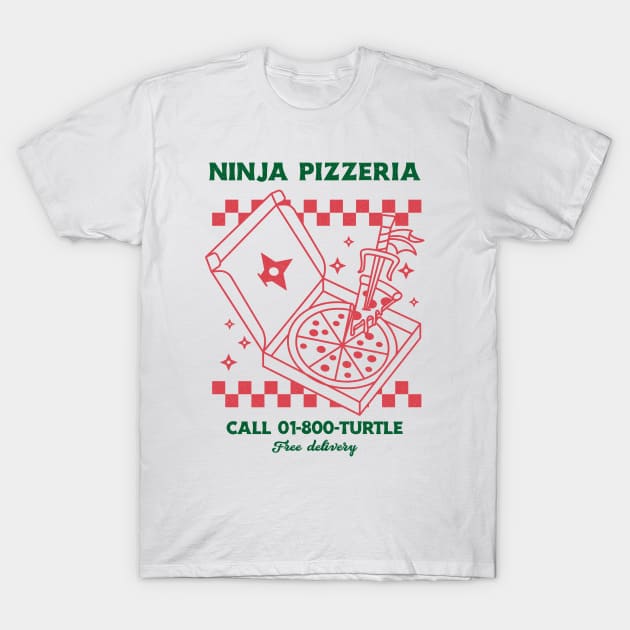 Ninja Pizza Delivery Cowabunga! T-Shirt by Tip Top Tee's